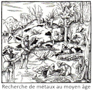 recherche de métaux au moyen âge